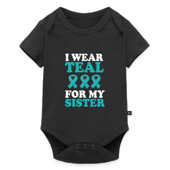 Ovarian Cancer Cancer Survivor Cancer - Baby Premium short-sleeve bodysuit - black - Front