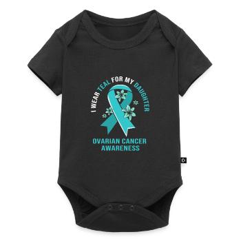 Ovarian Cancer Cancer Survivor Cancer - Baby Premium short-sleeve bodysuit - black - Front