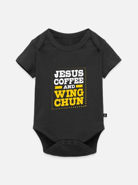 Wing Chun - Baby Premium Kurzarmbody - Schwarz