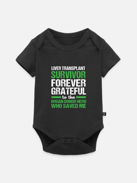 Lebererkrankung - Baby Premium Kurzarmbody - Schwarz