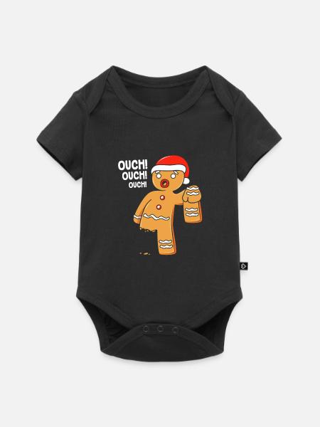 Gingerbread Man Gingerbread Heart Gingerbread Snacking - Baby Premium short-sleeve bodysuit - black