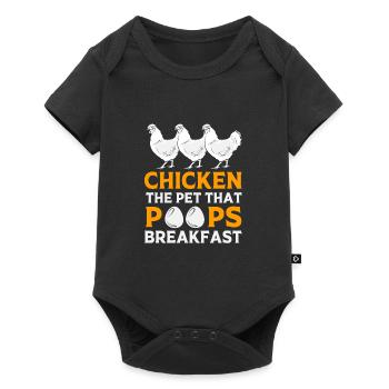 Poulet Volaille - Body à manches courtes Premium Bébé - noir - Devant