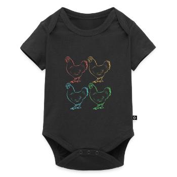 Chicken Poultry - Baby Premium short-sleeve bodysuit - black - Front