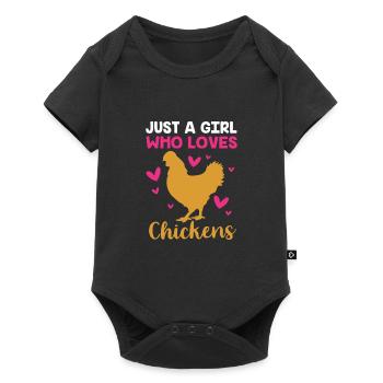 Poulet Volaille - Body à manches courtes Premium Bébé - noir - Devant