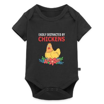 Chicken Poultry - Baby Premium short-sleeve bodysuit - black - Front