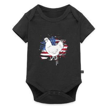 Landwirt Bauer Bäuerin Bauernhof - Baby Premium Kurzarmbody - Schwarz - Vorne