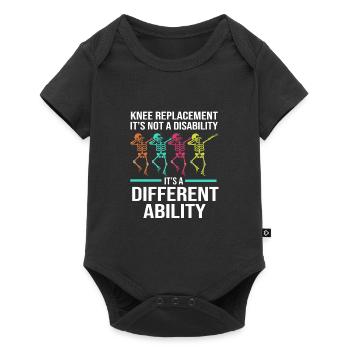 Knie Operation - Baby Premium Kurzarmbody - Schwarz - Vorne