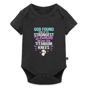 Knie Operation - Baby Premium Kurzarmbody - Schwarz - Vorne