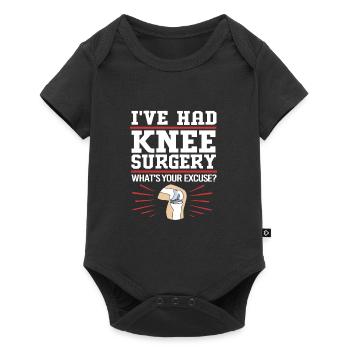 Knie Operation - Baby Premium Kurzarmbody - Schwarz - Vorne