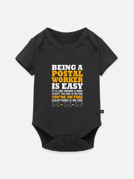 Postbote - Baby Premium Kurzarmbody - Schwarz