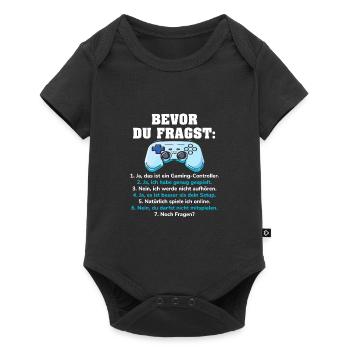 Bevor Du Fragst Gaming Controller Zocker - Baby Premium Kurzarmbody - Schwarz - Vorne