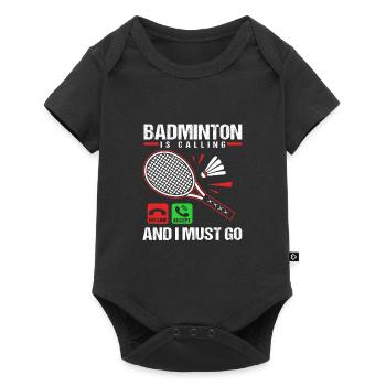 Badminton - Baby Premium short-sleeve bodysuit - black - Front