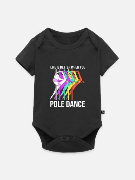 Pole Dance - Baby Premium Kurzarmbody - Schwarz