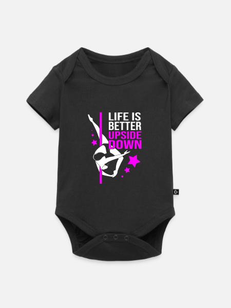 Pole Dance - Baby Premium Kurzarmbody - Schwarz
