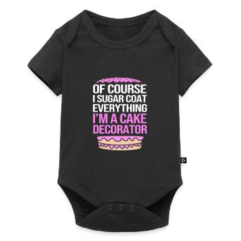 Cake Tartlet Decoration Cake - Baby Premium short-sleeve bodysuit - black - Front