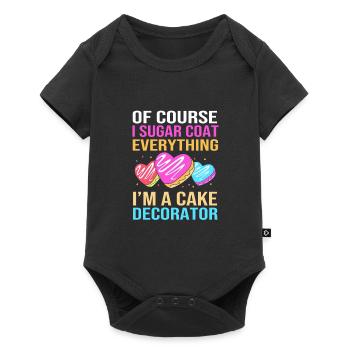 Cake Tartlet Decoration Cake - Baby Premium short-sleeve bodysuit - black - Front