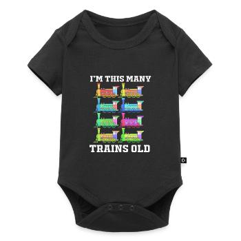 Children's Birthday Train Train Driver Locomotive - Baby Premium short-sleeve bodysuit - black - Front
