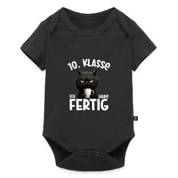 10. Klasse Geschafft Absolvent Schulende Abschluss - Baby Premium Kurzarmbody - Schwarz - Vorne