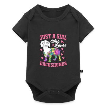 Dachshund - Baby Premium short-sleeve bodysuit - black - Front