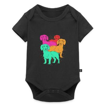 Dachshund - Baby Premium short-sleeve bodysuit - black - Front