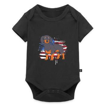 Dachshund - Baby Premium short-sleeve bodysuit - black - Front