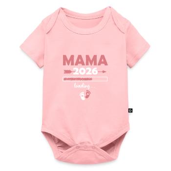 Mama 2026 Loading - Baby Premium Kurzarmbody - Rosa - Vorne