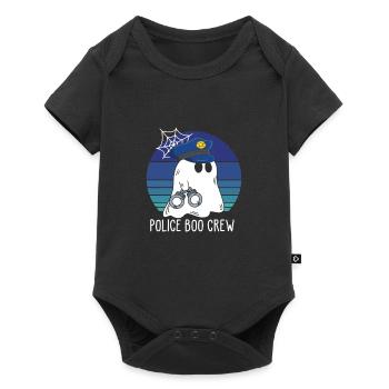 Polizei Boo Crew Geister Polizei - Baby Premium Kurzarmbody - Schwarz - Vorne