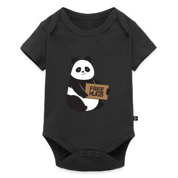 Free Hugs Panda - Baby Premium short-sleeve bodysuit - black - Front