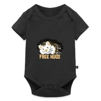 Hugging hedgehogs - Baby Premium short-sleeve bodysuit - black - Front