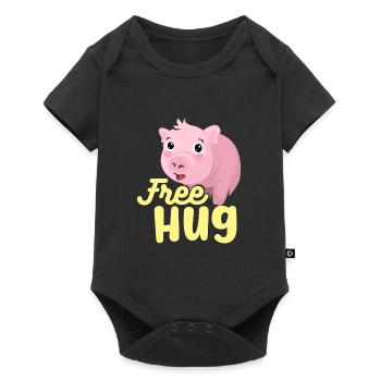 Hug Pig - Baby Premium short-sleeve bodysuit - black - Front