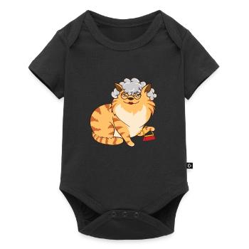 Chat Grand-mère - Body à manches courtes Premium Bébé - noir - Devant