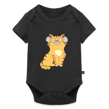 Chats Grand-père - Body à manches courtes Premium Bébé - noir - Devant