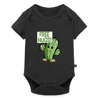 Cactus Free Hugs - Baby Premium short-sleeve bodysuit - black - Front