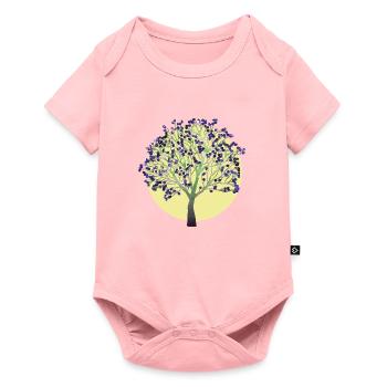 Tree, purple - Baby Premium short-sleeve bodysuit - rose - Front
