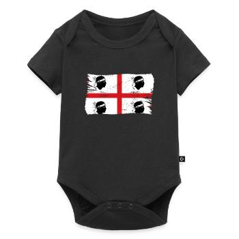 Drapeau de la Sardaigne Drapeau sarde Drapeau de la Sardaigne - Body à manches courtes Premium Bébé - noir - Devant