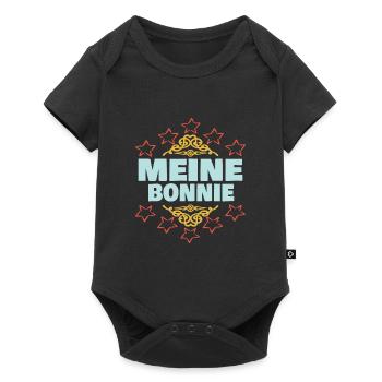Mädchen Bonnie - Baby Premium Kurzarmbody - Schwarz - Vorne