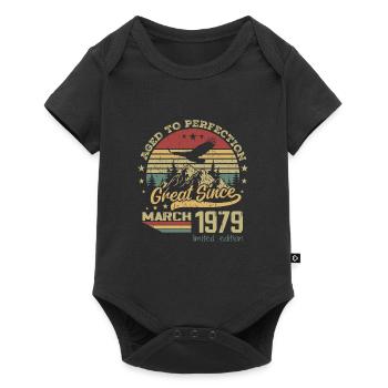 45 years old Aged to Perfection born in March 1979 - Baby Premium short-sleeve bodysuit - black - Front