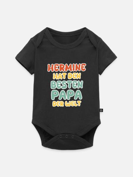Hermine als Baby - Baby Premium Kurzarmbody - Schwarz