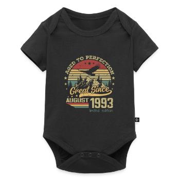 31 years old Aged to perfection born in August 1993 - Baby Premium short-sleeve bodysuit - black - Front