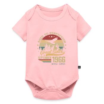 58 years old Aged to Perfection born: September 1966 - Baby Premium short-sleeve bodysuit - rose - Front