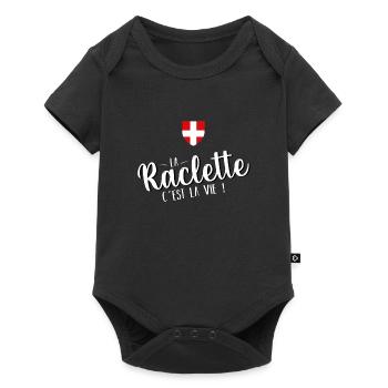 La Raclette c'est la vie blc savoie - Body à manches courtes Premium Bébé - noir - Devant