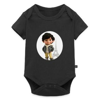 EIFFEL TOWER - Smiling boy - Tourist - Baby Premium short-sleeve bodysuit - black - Front