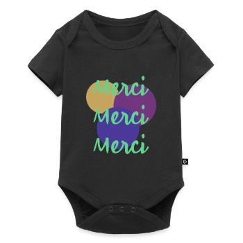 MERCI. MERCI MAÎTRESSE. CADEAU MAÎTRESSE. VACANCES - Body à manches courtes Premium Bébé - noir - Devant