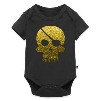 Pirate du crâne - Body à manches courtes Premium Bébé - noir - Devant
