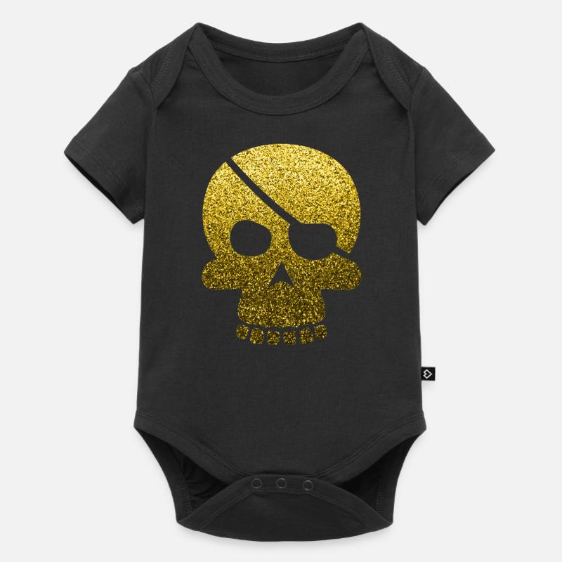 Pirate du crâne - Body à manches courtes Premium Bébé - noir