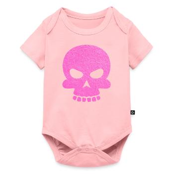 Tête de mort - Body à manches courtes Premium Bébé - rose - Devant