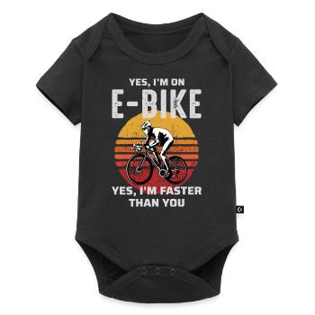 E-Bike Vélo électrique Vélo Cyclisme Biker VTT - Body à manches courtes Premium Bébé - noir - Devant