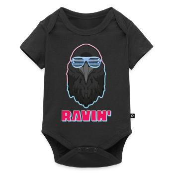 Ravin' Raving DJ Rabe - Body à manches courtes Premium Bébé - noir - Devant