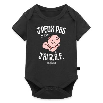 J'peux pas j'ai rien à faire - Body à manches courtes Premium Bébé - noir - Devant
