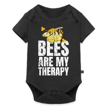 Bees Are My Therapy Beekeeper Beekeeper - Baby Premium short-sleeve bodysuit - black - Front
